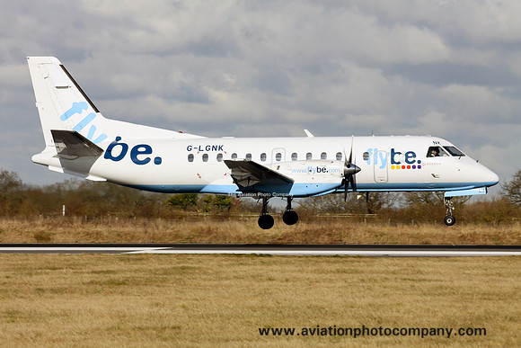 FlyBe Loganair SAAB 340B G-LGNK at Manchester (2013)