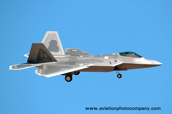 USAF 1 FW 27 FS Lockheed F-22A 09-4176/FF at Nellis AFB (2013)