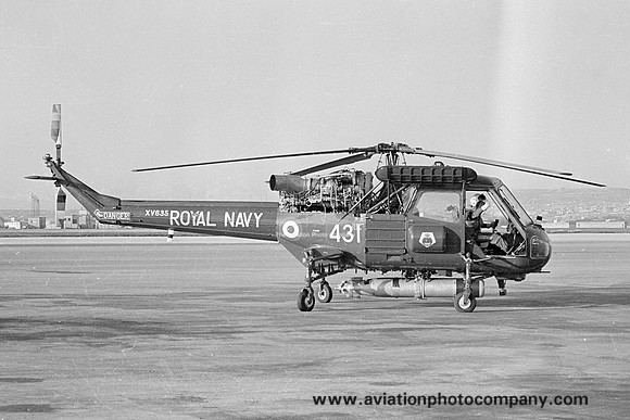 Royal Navy 829 Squadron Westland Wasp HAS.1 XV635/431 at RAF Luqa (1970)