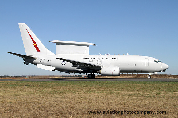 RAAF 2 Squadron Boeing E-7A Wedgetail A30-003 at Avalon Airshow (2013)