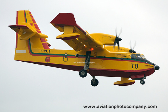 Moroccan Air Force Canadair CL-415 C-GOJS/TO on delivery through Manchester (2013)