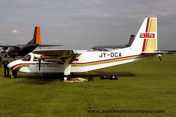 Alia Royal Falcons Britten Norman BN-2 Islander JY-DCA JY-DCA (1980)