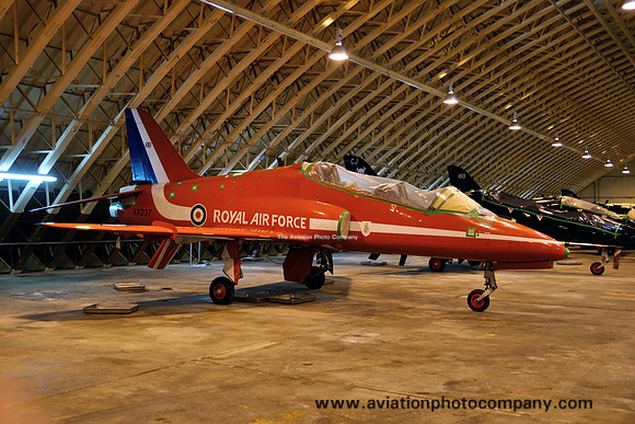 RAF Red Arrows Hawker Siddeley Hawk T.1 XX237 stored at Shawbury (2013)