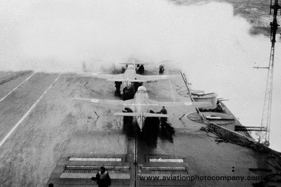 Royal Navy AWA Sea Hawk on HMS Ark Royal
