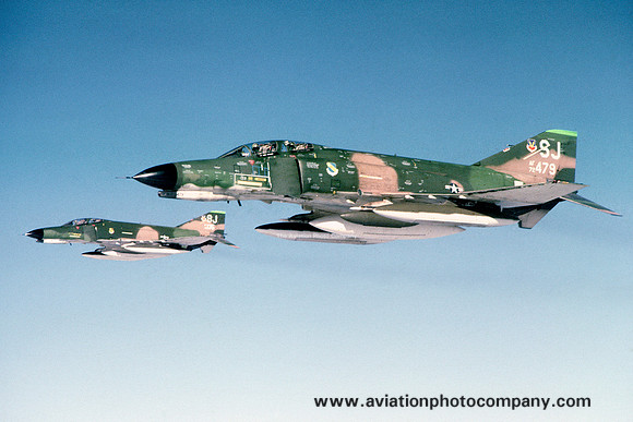 USAF 4 TFW McDonnell F-4E Phantom 72-1479 and 72-0135 Air to Air (1979)
