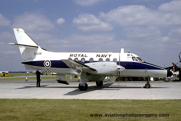 Royal Navy Yeovilton Station Flight BAe Jetstream T.3 ZE438/76 at RAF Cottesmore (2000)