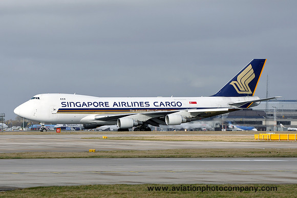 Singapore Airlines Cargo Boeing 747-400F 9V-SFM at Manchester (2013)