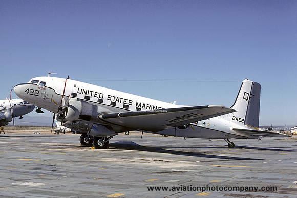 USMC H&MS-37 Douglas C-117D 12422 at MASDC Davis Monthan (1977)