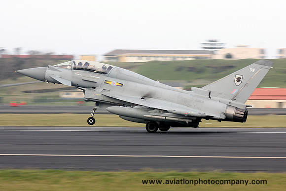 RAF 11 Squadron BAE Typhoon T.3 ZJ808/DW at Lajes (2013)