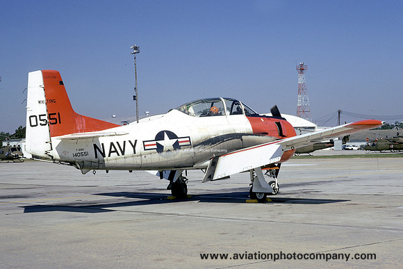 US Navy Whiting Field North American T-28C Trojan 140551 (1973)