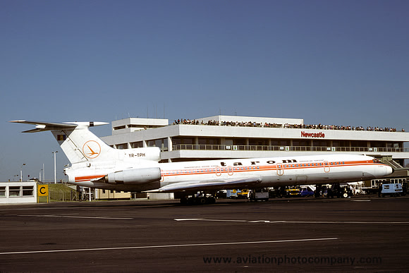 Tarom Tupolev Tu-154 YR-TPH at Newcastle (1980)