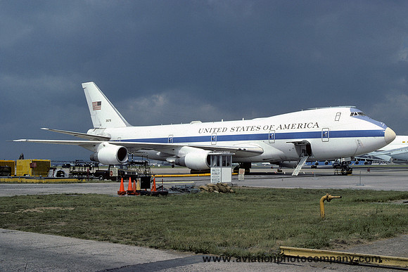 USAF 1 ACCS Boeing E-4A 73-1676 at Rhein Main (1976)