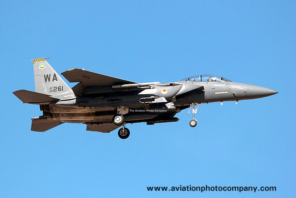 USAF 57 WG 17 WPS McDonnell Douglas F-15E Strike Eagle 90-0261/WA at Nellis AFB (2013)