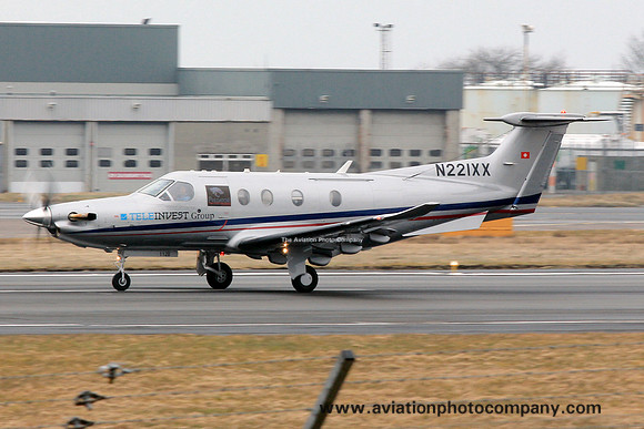 TeleInvest Group Pilatus PC-12 N221XX at Prestwick (2013)