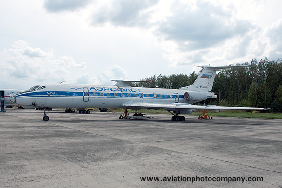 Aeroflot Tupolev Tu-134A RA-65988 stored at Chakalovsky (2012)