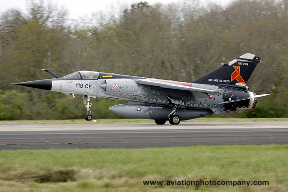 French Air Force ER02.033 Dassault Mirage F.1CR 604 in 100 Years colour scheme at Mont de Marsan (2013)