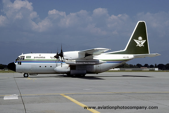 Saudi Lockheed L-100 Hercules HZ-115 at Geneva (1983)