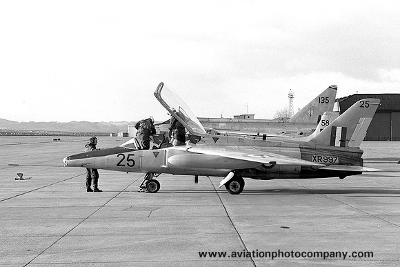 RAF 4 FTS Folland Gnat T.1 XR997 at RAF Leuchars (1969)