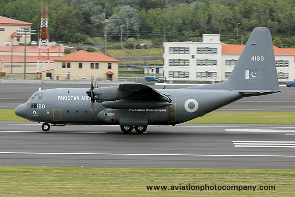 Pakistani Air Force Lockheed C-130E Hercules 4180 at Lajes (2014)