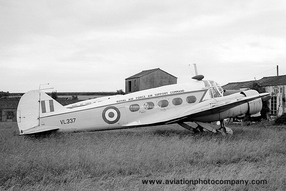 RAF Avro Anson C.19 VL337 stored at Thruxton (1968)