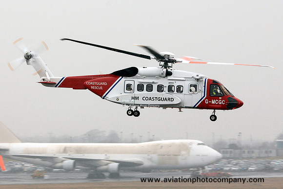 HM Coastguard Sikorsky S-92A G-MCGC at Prestwick (2013)