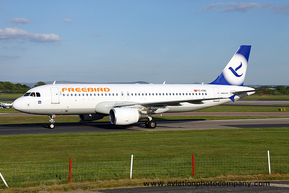 Freebird Airbus A320-200 TC-FBO at Manchester (2013)