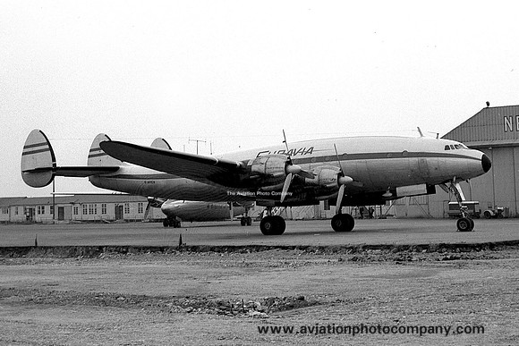 Euravia Lockheed L-049A Constellation G-AHEN at Newcastle Woolsington (1963)
