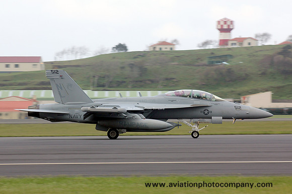 US Navy VAQ-138 Boeing EA-18G Growler 166897/NL-512 at Lajes (2013)