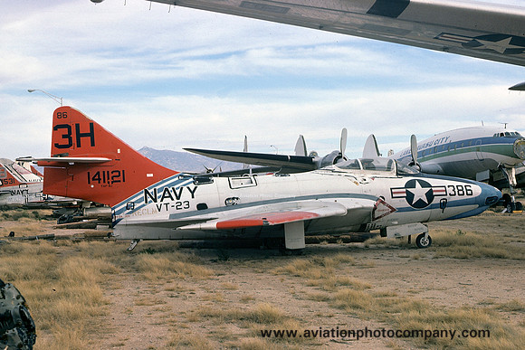 US Navy VT-023 Grumman TAF-9J 141121/3H-386 at the Pima County Museum (1975)