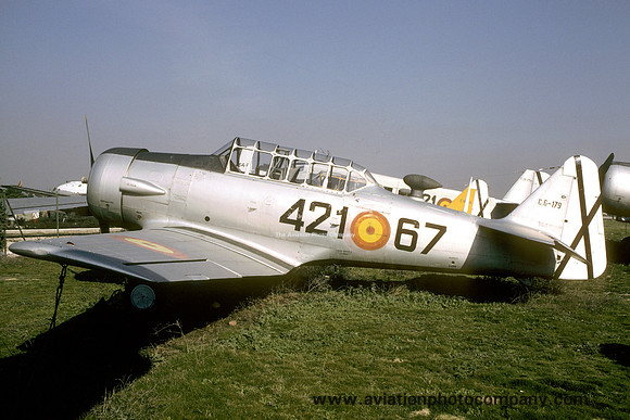 Spanish Air Force North American T-6G Texan C6-179/421-67 at the Spanish Air Force Museum (1987)