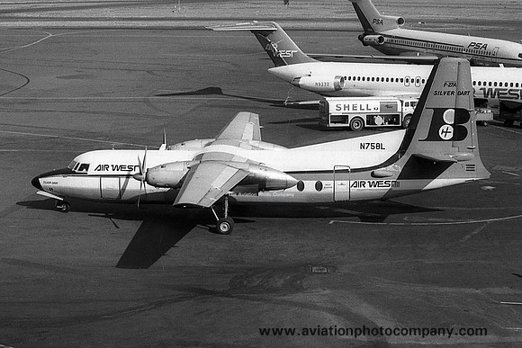 Air West/Bonanza Air Lines Fairchild F-27 N758L (1968)