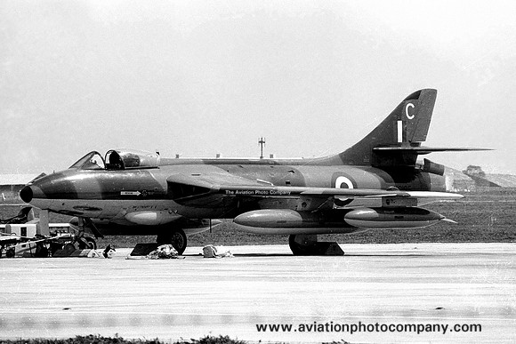 RAF 4 Squadron Hawker Hunter FGA.9 XG195/C at RAF Luqa (1969)