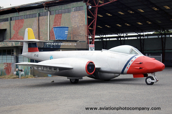 Ecuadorian Air Force Gloster Meteor FT-118 preserved at Taura (2014)