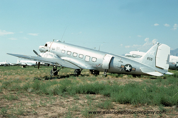 USAF SVNAF Douglas C-47A 43-48859 stored at MASDC Davis Monthan (1978)