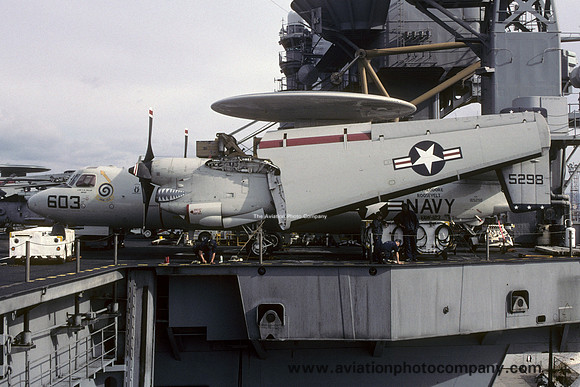 US Navy VAW-123 Grumman E-2C Hawkeye 165298/AB-603 on board USS Theodore Roosevelt (2002)