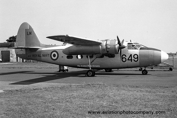 Royal Navy 750 Squadron Hunting Sea Prince T.1 WP308/LM649 at RNAS Lossiemouth