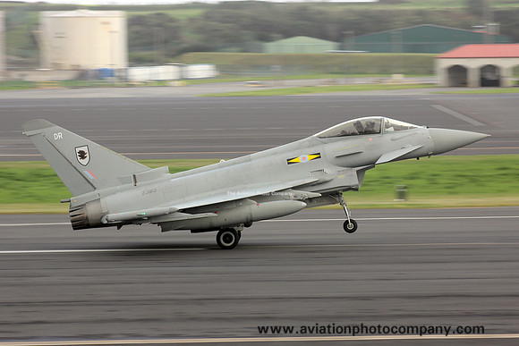 RAF 11 Squadron BAE Typhoon FGR.4 ZJ912/DR at Lajes (2015)