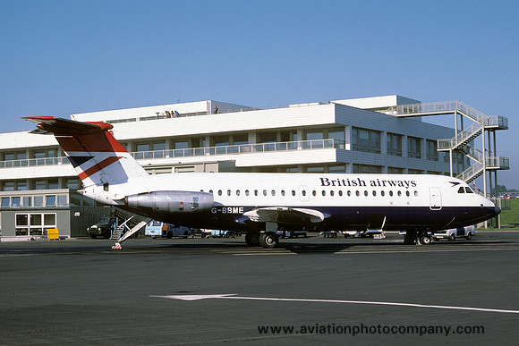 British Airways BAC-111 G-BBME at Newcastle (1978)