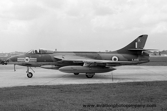 RAF 20 Squadron Hawker Hunter FGA.9 XJ695/K with kangaroo zap at RAF Tengah (1966)
