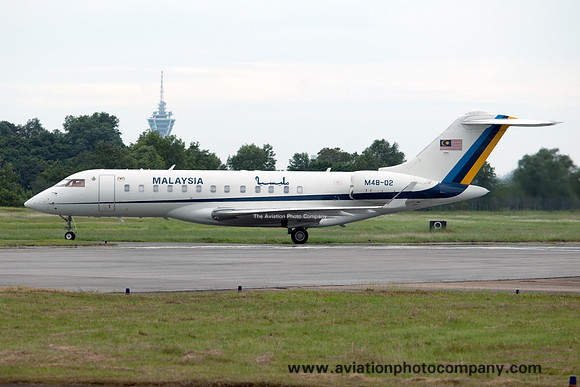 Malaysian Air Force 2 Skn Bombardier BD-700 M48-02 at Alor Setar (2011)