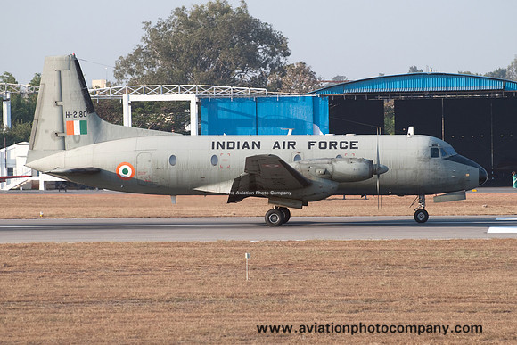 Indian Air Force Hawker Siddeley HS.748-200 H-2180 at Aero India (2011)