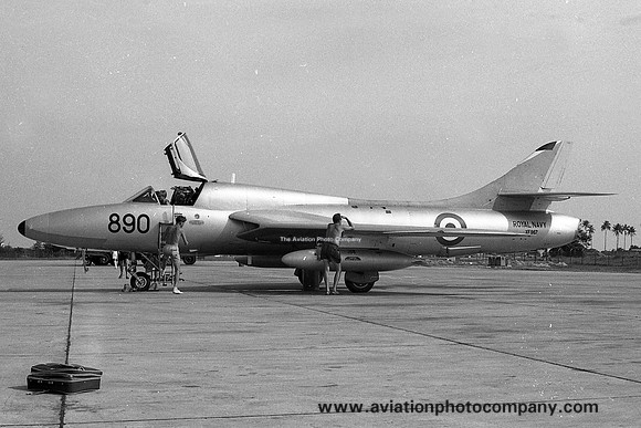 Royal Navy NASU Changi Hawker Hunter T.8 XF967/890 at RAF Changi (1966)