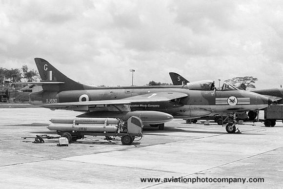 RAF 20 Squadron Hawker Hunter FGA.9 XJ690/G at RAF Tengah (1966)