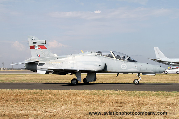 RAAF 76 Squadron BAE Hawk 127 A27-01 at the Avalon Airshow (2013)