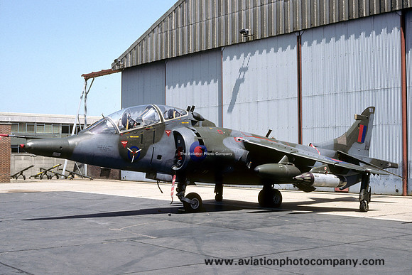 RAF SAOEU HS Harrier T.4 XW269/BD at IAT Boscombe Down (1992)