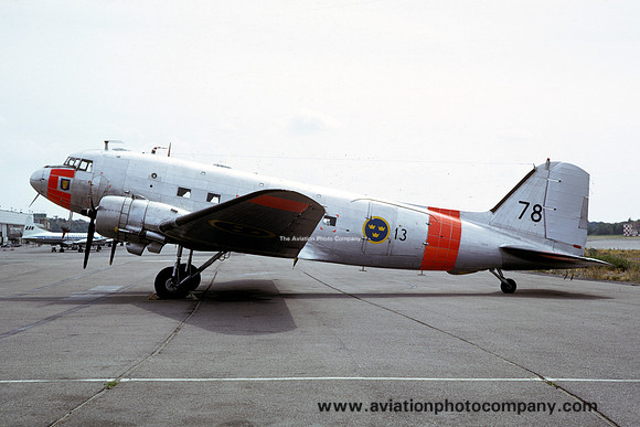Swedish Air Force F13 Douglas C-47 Dakota 79002/78 (1975)