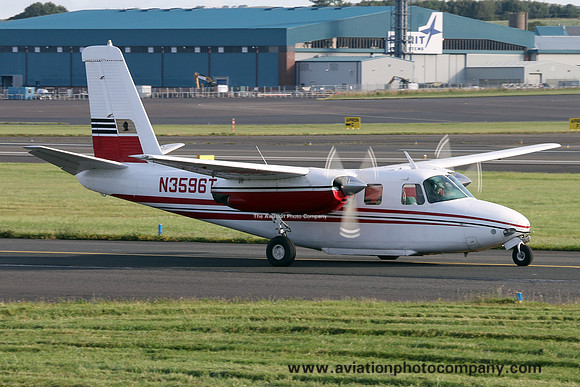 Aero Commander 500 N3596T at Prestwick (2015)