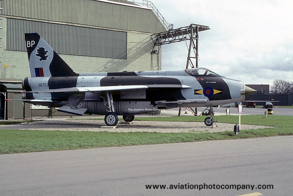 RAF English Electric Lightning F.6 XR753/BP displayed at RAF Leeming (1992)