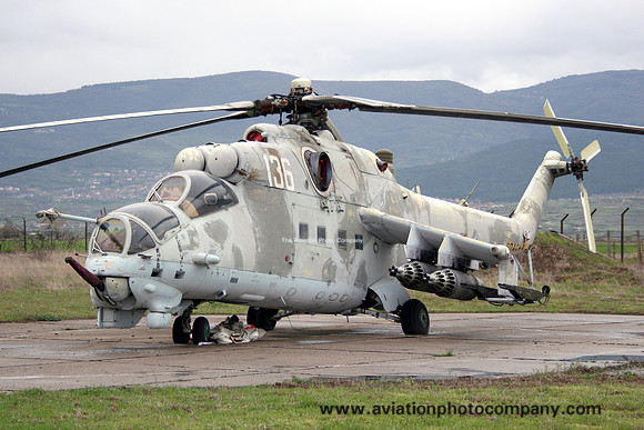 Bulgarian Air Force Mil Mi-24D 136 stored at Krumovo (2013)