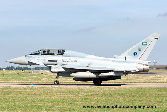 Royal Saudi Air Force 3 Squadron BAE Typhoon T.53 322 at RAF Coningsby (2013)